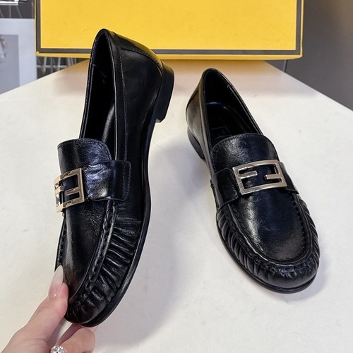 FENDI 펜디 FF 로고 로퍼 블랙