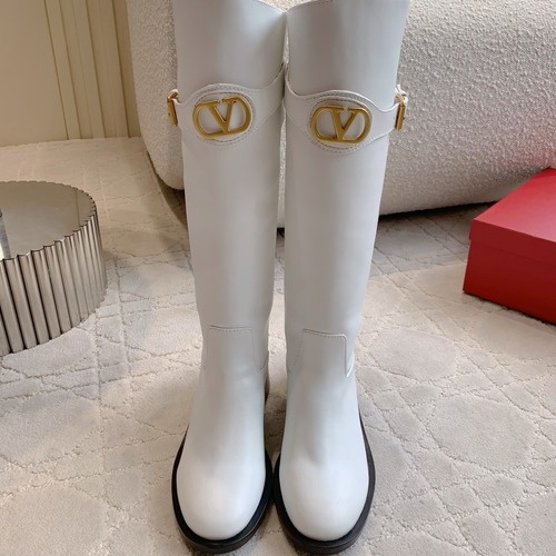 VALENTINO 발렌티노 V 로고 부츠 블랙