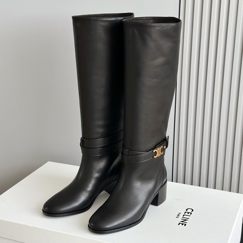 CELINE 셀린느 스웨이드 롱부츠 블랙