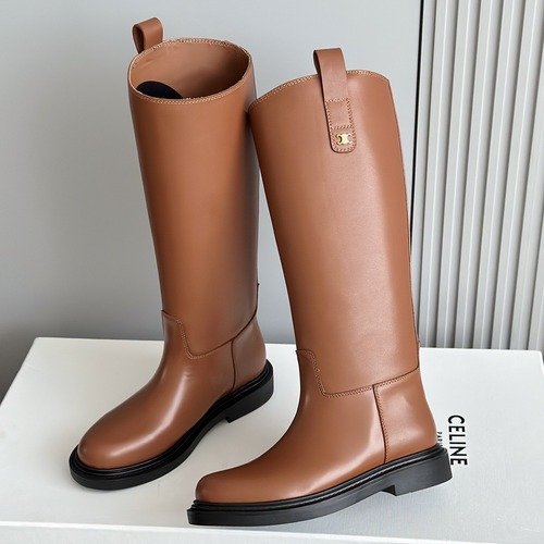 CELINE 셀린 라이딩 부츠 브라운