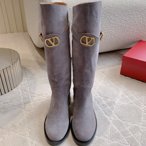 VALENTINO 발렌티노 V 로고 부츠 블랙