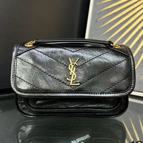 Saint Laurent Niki Mini 생로랑 니키 그레인 램스킨 미니 백 18CM