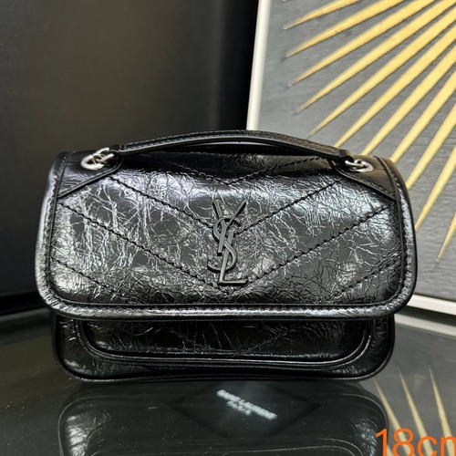 Saint Laurent Niki Mini 생로랑 니키 그레인 램스킨 미니 백 18CM