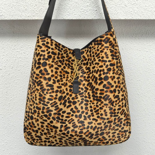Saint Laurent 생로랑 르 5아7 라지 레오파드 헤어카프 호보백 30CM