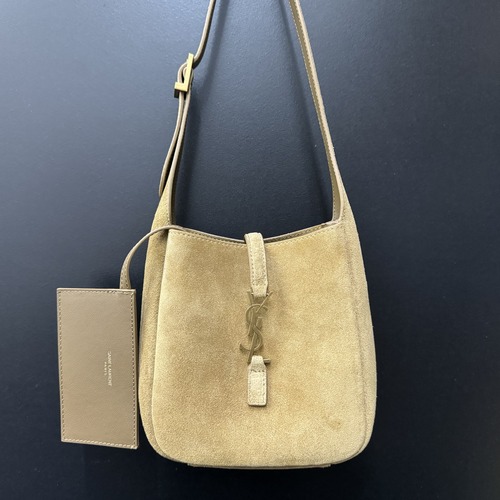 Saint Laurent 생로랑 르 5아7 미니 소프트 스웨이드 호보백 15CM