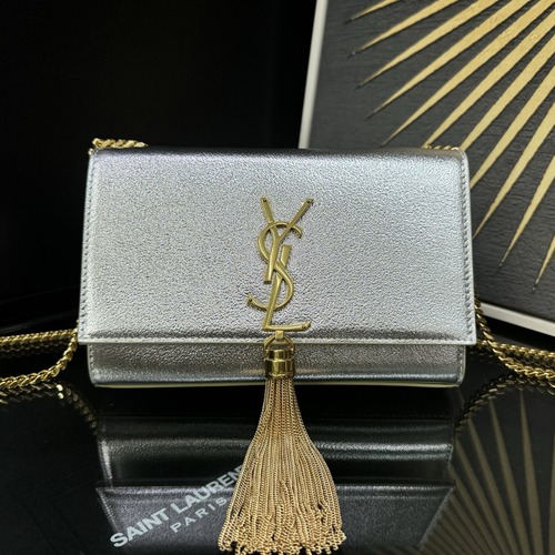 Saint Laurent Kate 20 Chain Bag 생로랑 케이트 20 체인백 메탈릭 가죽 20CM