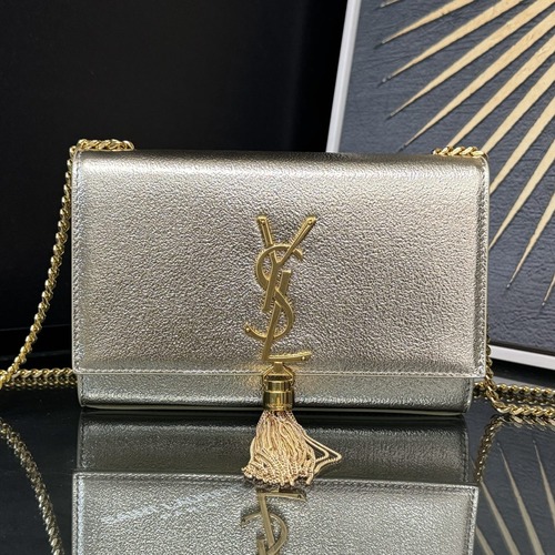 Saint Laurent Kate 20 Chain Bag 생로랑 케이트 20 체인백 메탈릭 가죽 20CM