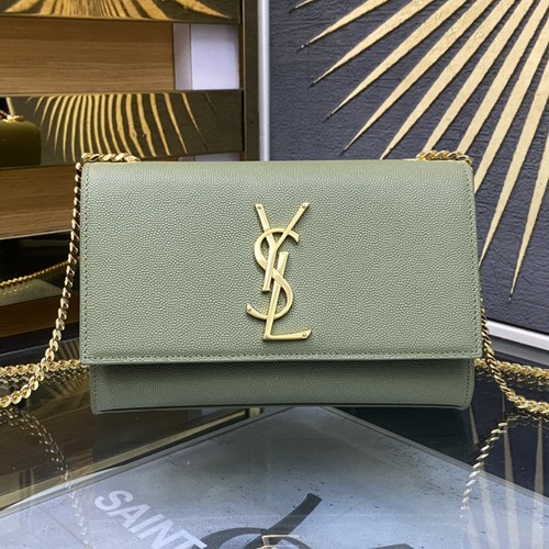 Saint Laurent Kate 20 Chain Bag 생로랑 케이트 20 체인백 메탈릭 가죽 20CM