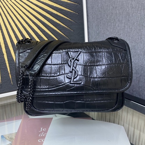 Saint Laurent Niki Medium 생로랑 니키 미디엄 크로커다일 엠보스드 백 22CM