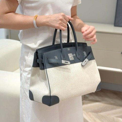 Hermès Birkin 35 에르메스 버킨 35 토일 캔버스 & 스위프트 가죽 35CM