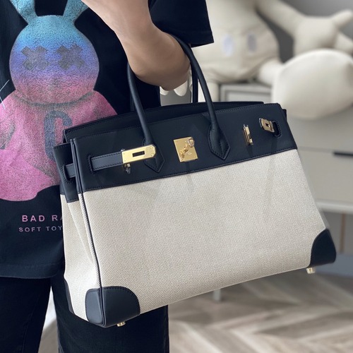 Hermès Birkin 35 에르메스 버킨 35 토일 캔버스 & 스위프트 가죽 35CM