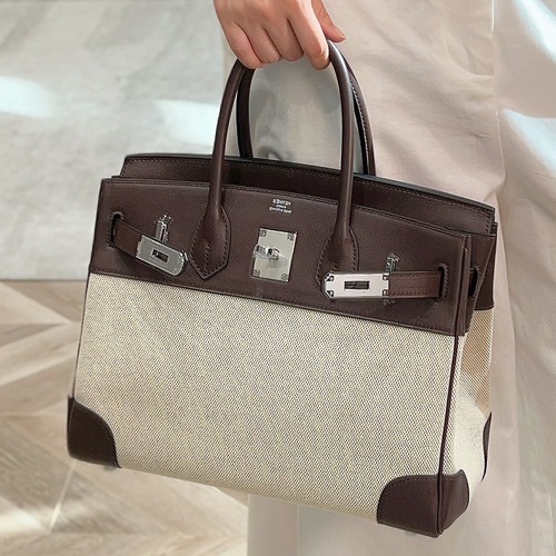 Hermès Birkin 30 에르메스 버킨 30 토일 캔버스 & 스위프트 가죽 30CM