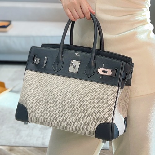 Hermès Birkin 30 에르메스 버킨 30 토일 캔버스 & 스위프트 가죽 30CM