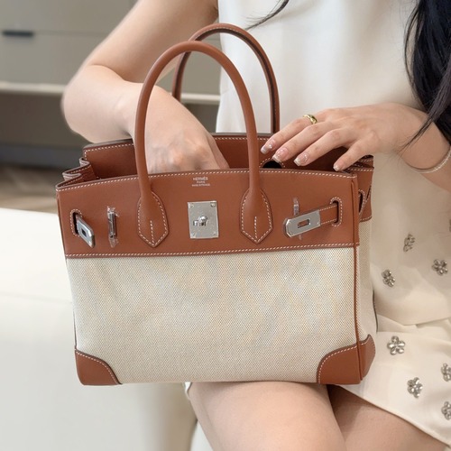 Hermès Birkin 30 에르메스 버킨 30 토일 캔버스 & 스위프트 가죽 30CM