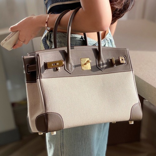 Hermès Birkin 30 에르메스 버킨 30 토일 캔버스 & 스위프트 가죽 30CM