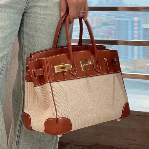 Hermès Birkin 30 에르메스 버킨 30 토일 캔버스 & 스위프트 가죽 30CM