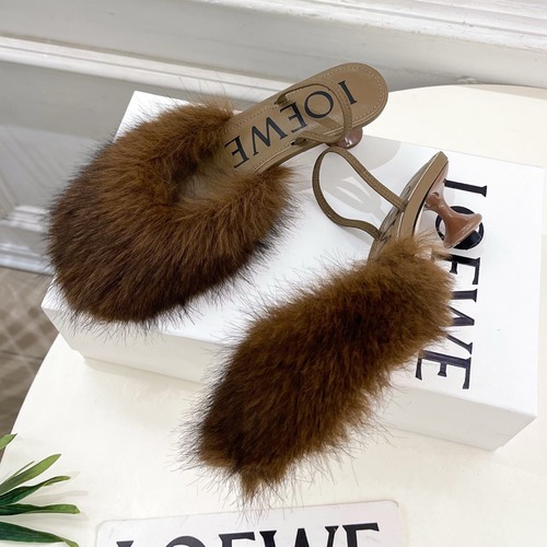 Loewe 로에베 폭스 퍼 토이 슬링백 힐