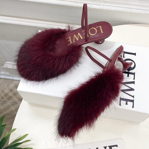 Loewe 로에베 폭스 퍼 토이 슬링백 힐