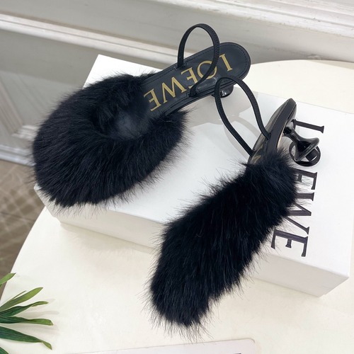 Loewe 로에베 폭스 퍼 토이 슬링백 힐