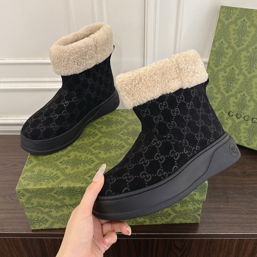 Gucci 구찌 GG 셰어링 안감 스웨이드 스노우 부츠