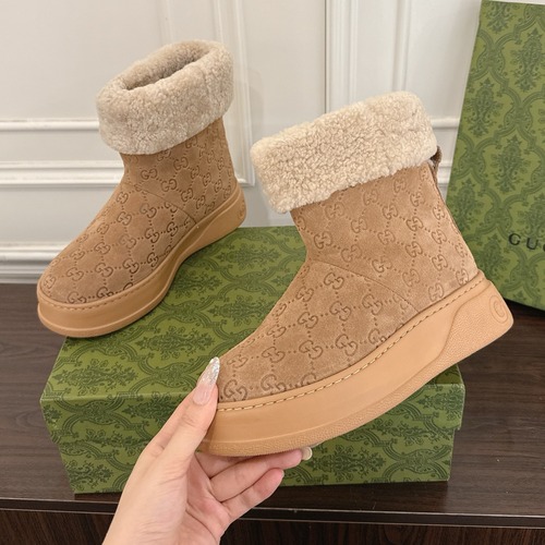 Gucci 구찌 GG 셰어링 안감 스웨이드 스노우 부츠