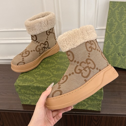 Gucci 구찌 GG 셰어링 안감 스웨이드 스노우 부츠