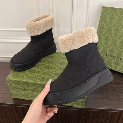 Gucci 구찌 GG 셰어링 안감 스웨이드 스노우 부츠