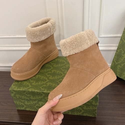 Gucci 구찌 GG 셰어링 안감 스웨이드 스노우 부츠