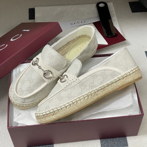 Gucci 구찌 GG 캔버스 홀스빗 에스파드류 로퍼