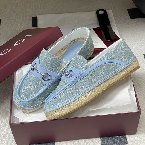 Gucci 구찌 GG 캔버스 홀스빗 에스파드류 로퍼