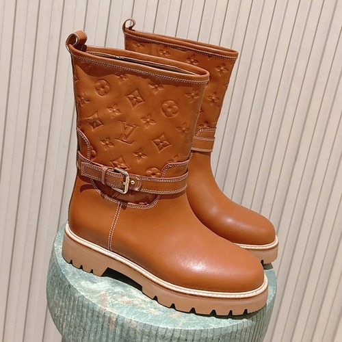 LOUIS VUITTON 루이비통 모노그램 레더 미들 부츠