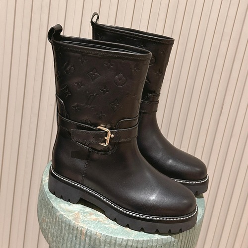 LOUIS VUITTON 루이비통 모노그램 레더 미들 부츠