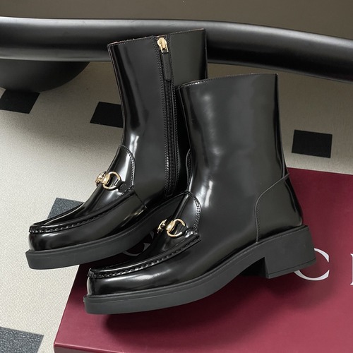 GUCCI 구찌 홀스빗 레더 앵클부츠