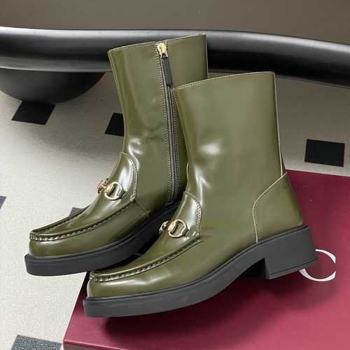 GUCCI 구찌 홀스빗 레더 앵클부츠