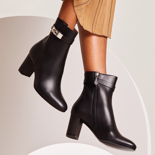 HERMES 에르메스 켈리 버클 레더 앵클부츠