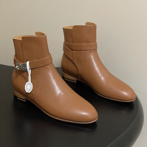 HERMES 에르메스 켈리 버클 레더 앵클부츠