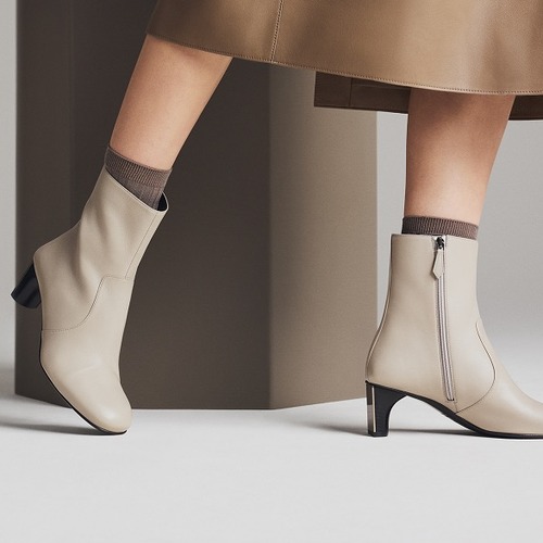 HERMES 에르메스 루이사 레더 앵클 부츠