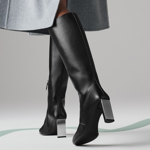 Aivi Shoes 아이비슈즈 루이사 레더 하이힐 롱부츠