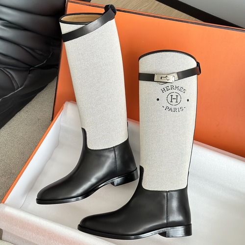 HERMES 에르메스 켈리 버클 레더 롱 라이딩부츠
