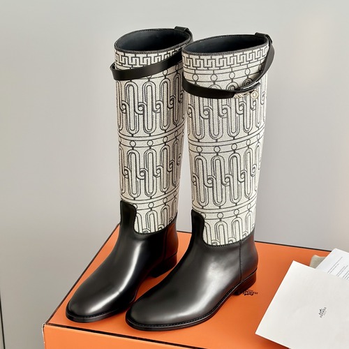 HERMES 에르메스 켈리 버클 레더 롱 라이딩부츠