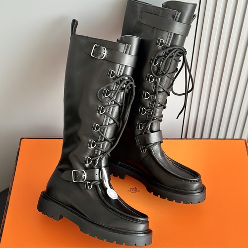 HERMES 에르메스 랜드 레이스업 롱부츠