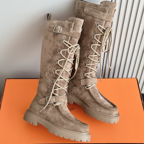 HERMES 에르메스 랜드 레이스업 롱부츠