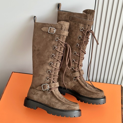 HERMES 에르메스 랜드 레이스업 롱부츠