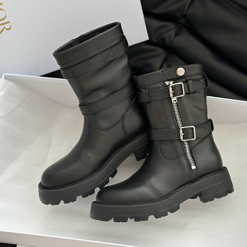 Dior 디올 D-Quest 바이커 레더 부츠