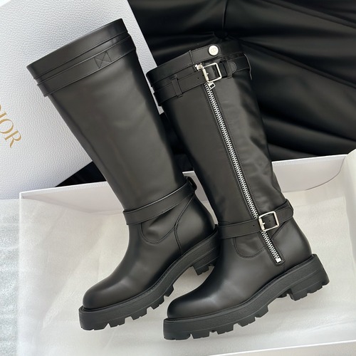 Dior 디올 D-Quest 바이커 레더 부츠