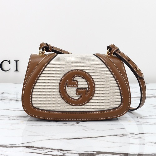 Gucci Blondie Leather Shoulder Bag 815700 구찌 블론디 레더 숄더백 브라운엣지 21cm