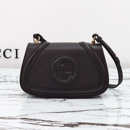 Gucci Blondie Leather Shoulder Bag 815700 구찌 블론디 레더 숄더백 다크브라운 815700 21cm