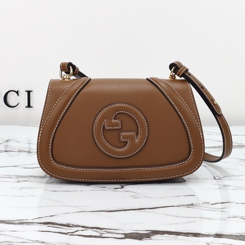 Gucci Blondie Leather Shoulder Bag 815700 구찌 블론디 레더 숄더백 브라운 21cm