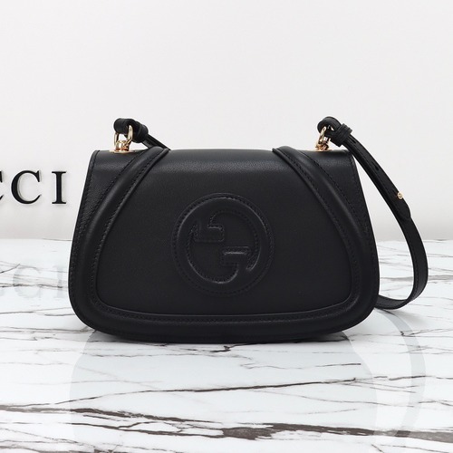 Gucci Blondie Leather Shoulder Bag 815700 구찌 블론디 레더 숄더백 블랙 21cm