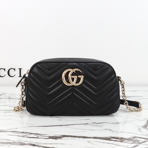 Gucci 구찌 GG 마몬트 카메라백 스몰 레더 화이트 골드 하드웨어 855273 24cm
